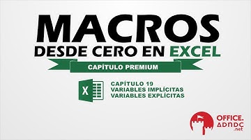 Macros Excel, Cap. 19 Variables Implícitas y Explícitas Vídeo Premium @ADNDC @adanjp