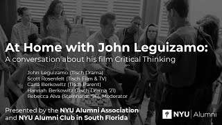 At Home with John Leguizamo: A conversation about 'Critical Thinking'