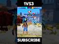 1 VS 3 free fire #shorts #freefire