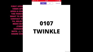HOW TO SHARE A CONTACT WITH ANOTHER USER FROM CHAT IN VIBER APP (IOS)