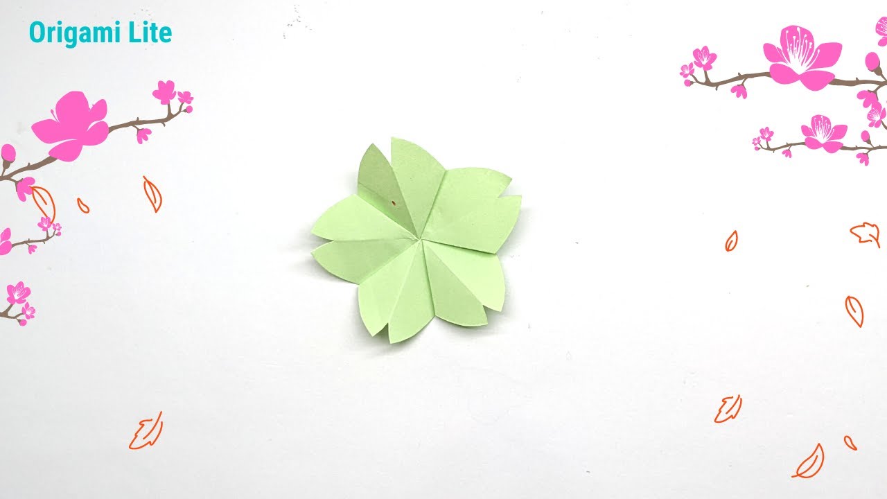 Origami Cherry Blossom Instructions YouTube