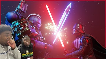 (Twins React) Darth Vader Vs Space Marine | ANIMATED | Majorkill |REACTION