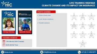 Climate Change And Its Impact On Insurance (By HIC Underwriting Managers - Webinar - 17th Feb 2026)