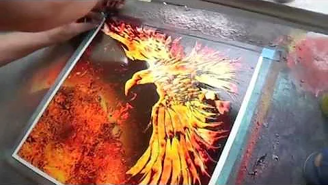 Spray paint Art by Brent Willis "PHOENIX FEATHER X"