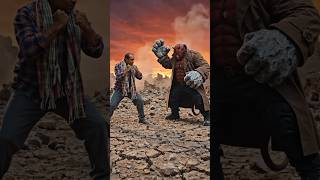 me fight with hellboy #aishortfilm #farming #equestrian #aivideo #cowboys #hellboy #ytshorts #yt