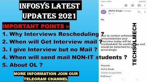 ⏩Infosys latest updates 🔥|| Interview Reschedule || About OL ||  When will recieve Interview mail??