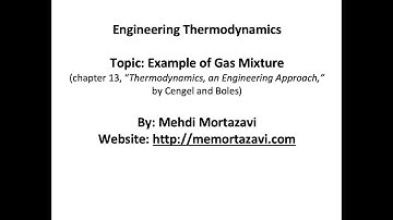 Example of gas mixture (video 27)