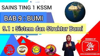 SAINS TING 1 KSSM.9.1 : Sistem dan Struktur Bumi