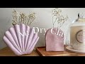 DIY easy Air Dry Clay ideas for beginners | shell vase and arch vase | 지점토 오브제 만들기
