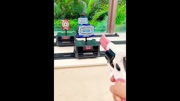 Electric moving target shooters game | pubg toy collection pistol shooters