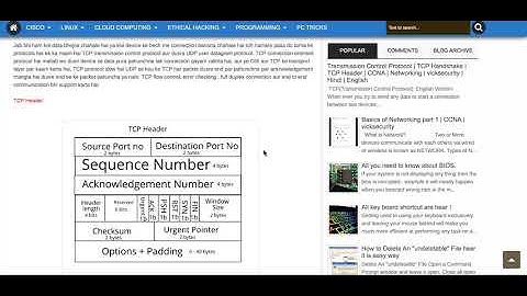 Transmission Control Protocol | TCP Header | TCP Handshake | Hindi | Vicksecurity | Part 1 |TCP Flag