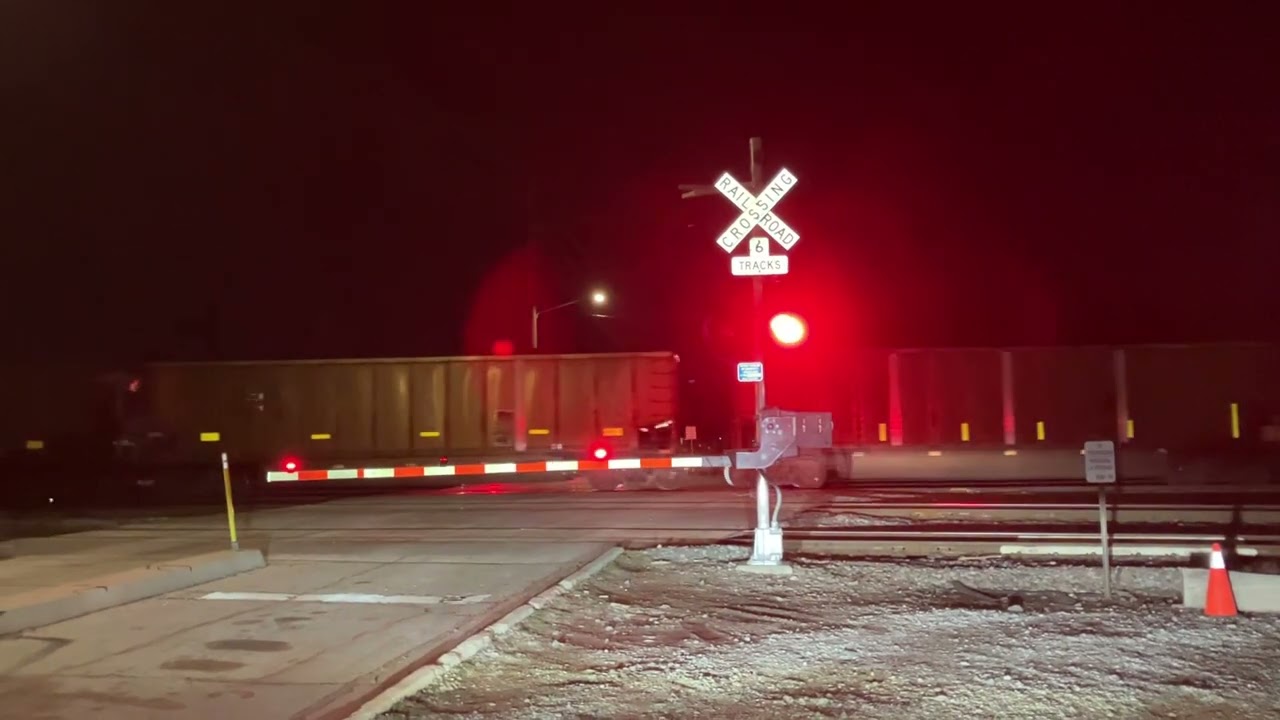 BNSF 9039 Coal Train w/ all ACe Locomotives East, S. 1st St. Railroad Crossing, Lincoln NE