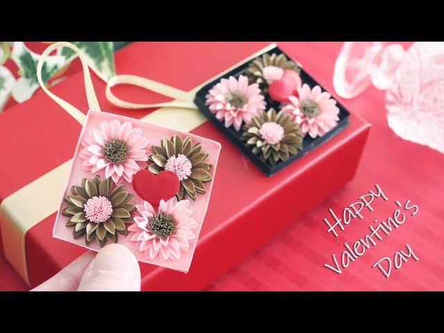 4/19♡わんちゃん♡お花②♡パネル♡ハンドメイド DIY How to Make 3D Gift Tag With Small Flowers | Valentine's Day