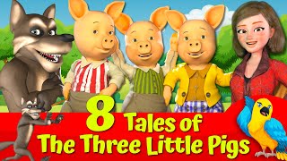 Three Little Pigs and The Big Bad Wolf | EIGHT Animated Fairytales for Kids