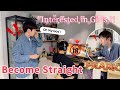 My gay boyfriend has fallen in love with girl   has he become straight  cute gay couple prank