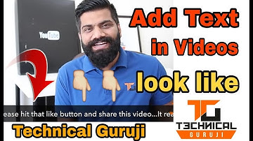 How to Add Scrolling text Like Technical Guruji With kinemaster in Android