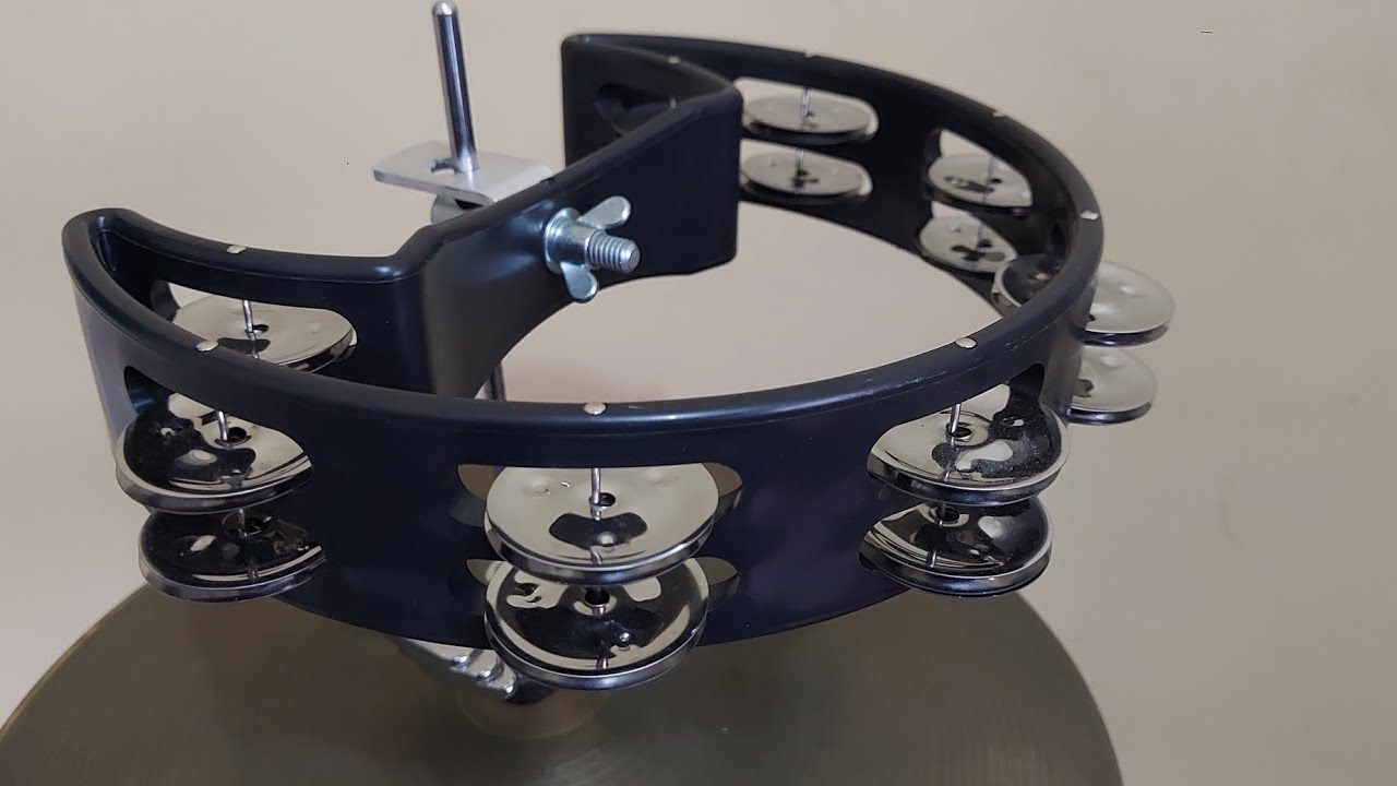 Pandeiro meia lua ou Pandeirola com clamp da Liverpool. como fixar corretamente o clamp.