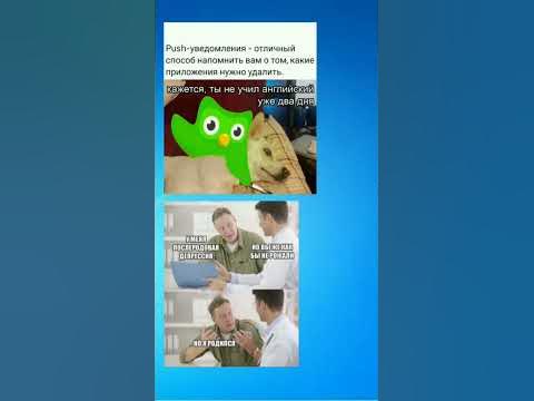 Я не пользуюсь дуолинго пол года, но он до сих пор мне спамит( #memes # ...