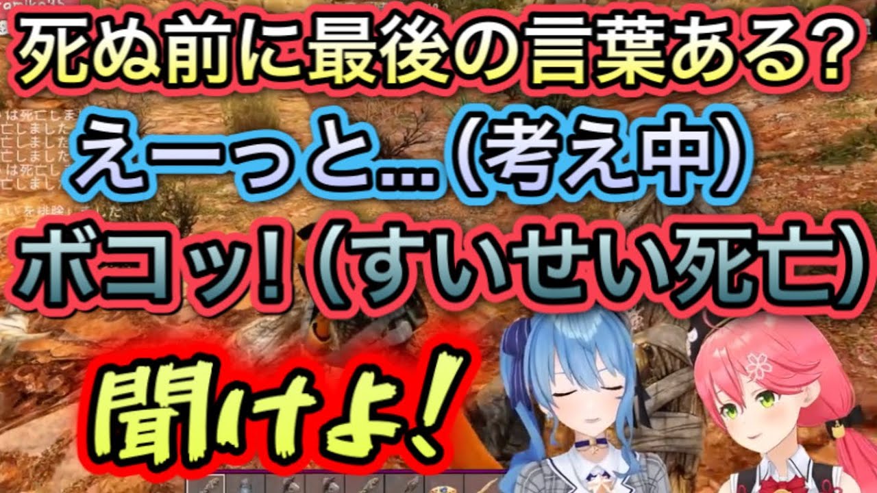 最後の言葉を待たずに殴り殺すサイコパみこち【さくらみこ,星街すいせい/切り抜き】