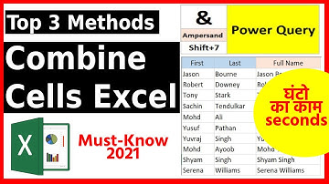 How to Combine Cells in Excel | Excel - Combining Cells - Concatenation | Combine Columns in Excel