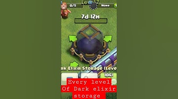 Every level of dark elixir storage #youtubeshorts #supercell #subscribe #clashofclans #comment #like