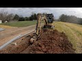 Mini Excavator ( Cat 304 ) Trenching for 5g in Lancaster ,Pa Day 2