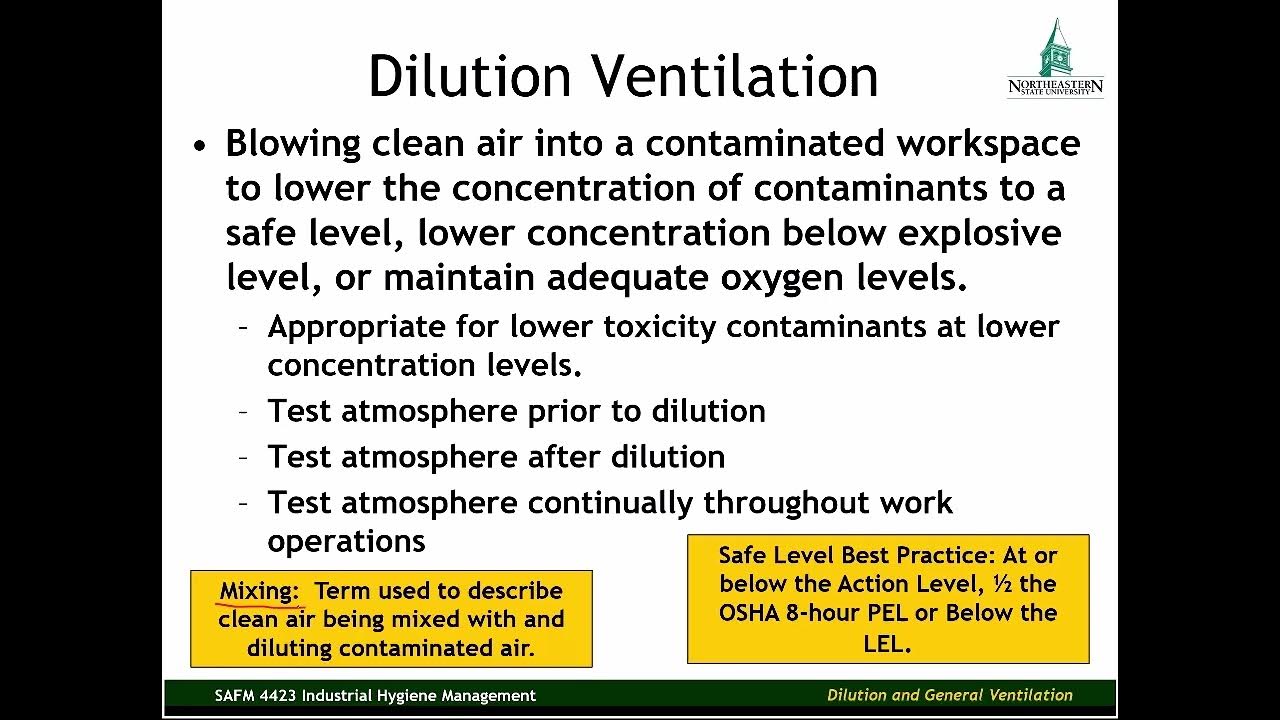 U10V1 Dilution and General Ventilation Part 1 SAFM 4423 YouTube