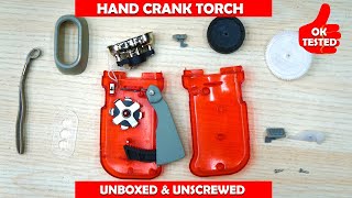 Hand Cranked Camping Torch Light Unboxing & Teardown