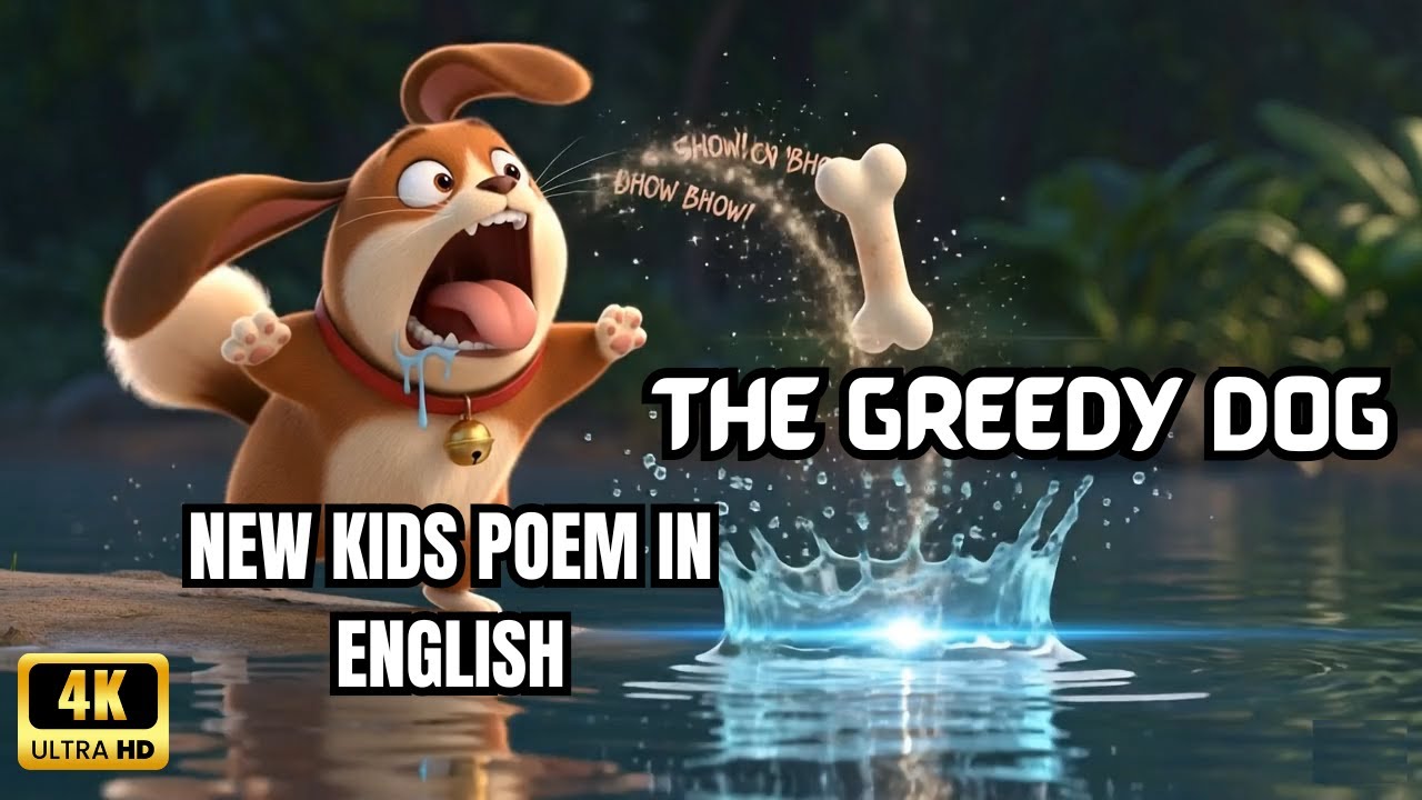 The Greedy Dog |Story for Kids in English | Poem for Children | Learn| Baby Rhymes|THE BEE CARTOON.