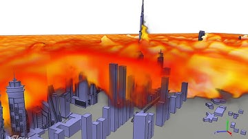 SIMULIA XFlow - City Wind Flow Simulation (www.scanscot.com)