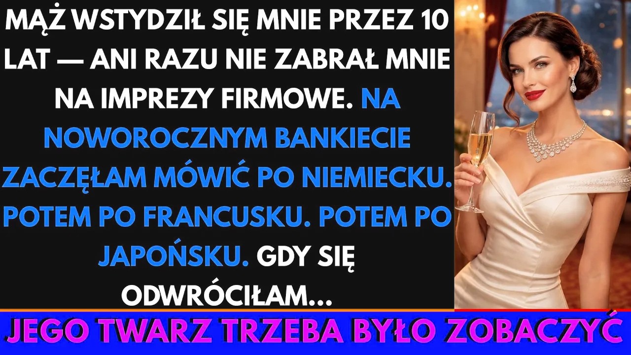Wczoraj wieczorem mój mąż przyparł mnie do ściany i syknął: „Na bankiecie nie otwieraj ust, bo swoim kuchennym niemieckim narobisz mi wstydu przed Niemcami”. Potem poszedł na salę ramię w ramię ze...