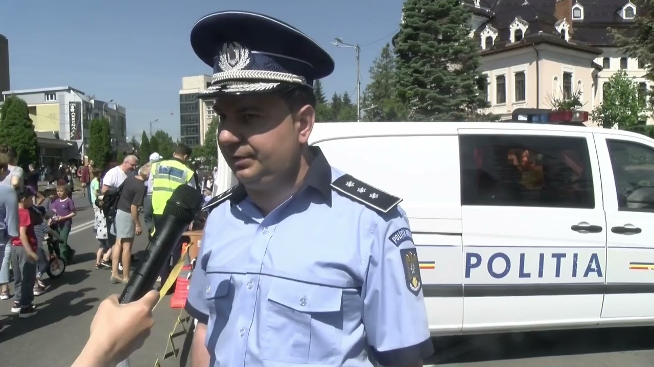 De 1 Iunie, copii și polițiști s-au jucat în centrul orașului Piatra Neamț