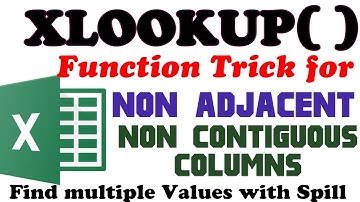 Excel XLOOKUP FUNCTION Trick for Non Adjacent Non Contiguous Columns by Computer Geek - Video 4
