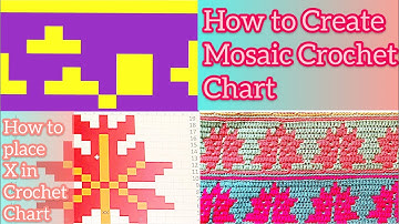 How to Create Mosaic Crochet Chart in MS Excel /How to place X in Mosaic crochet Chart