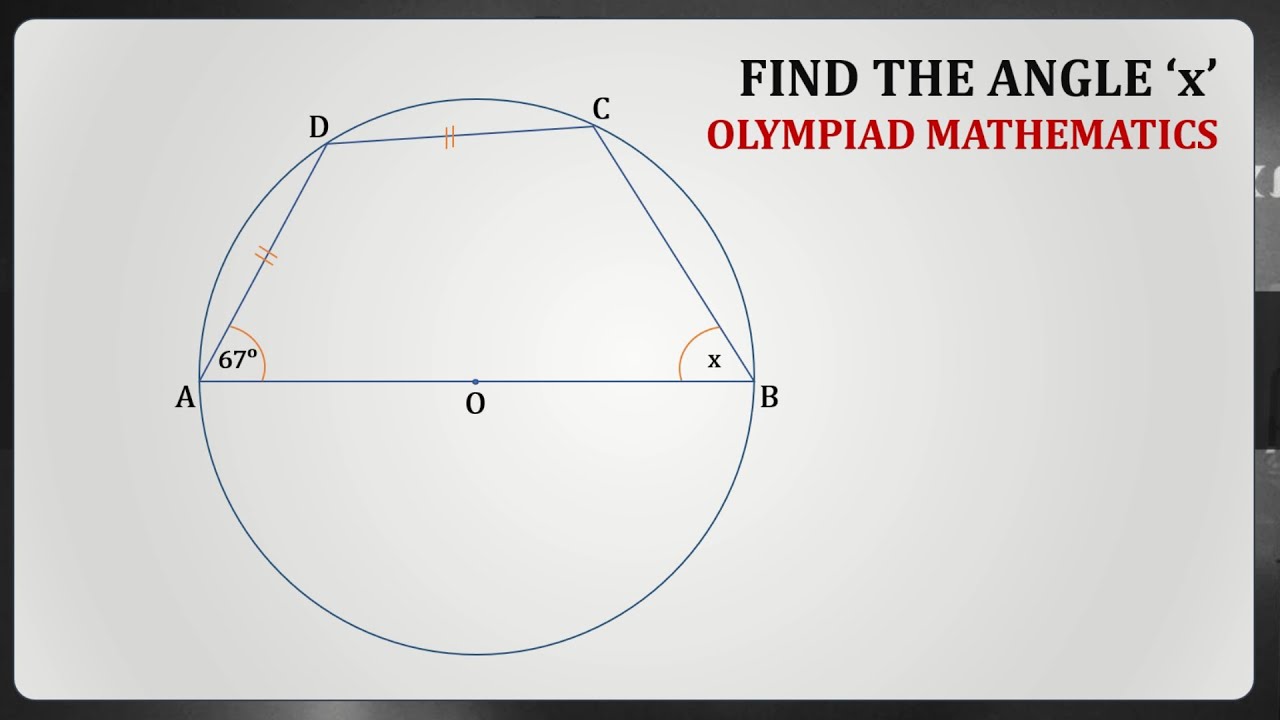 Can you find angle x? Olympiad Mathematics - YouTube
