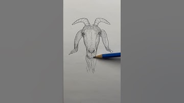 Teken een geit 🐐 Eenvoudige tekenles voor beginners over het tekenen van een geit. #tekenles #tek...