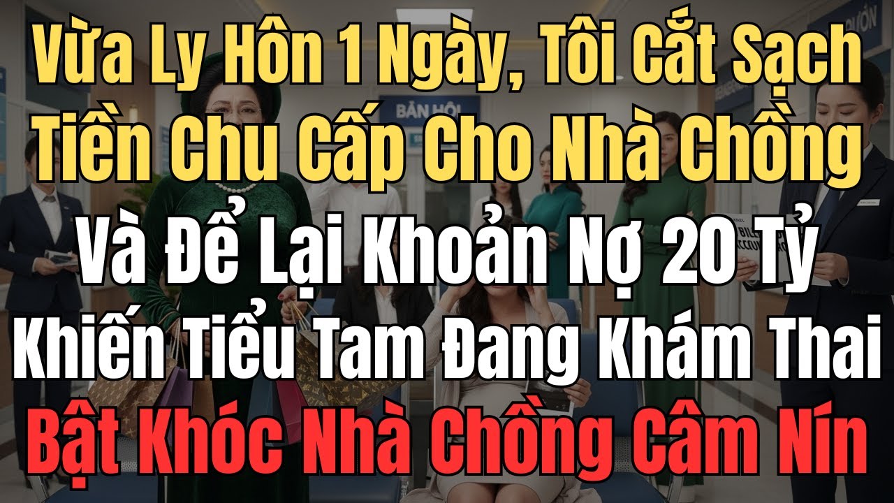 Vừa ly hôn 1 ngày, tôi cắt sạch tiền chu cấp cho nhà chồng và để lại khoản nợ 20 tỷ khiến tiểu tam