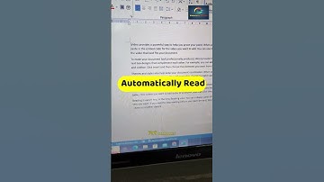 "Ms Word me Automatically Paragraph Read karne ki Shortcut Key 🔊📝💻"
