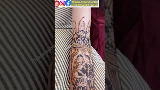 dulhan Mehndi design 2021 | portrait Mehndi design | bridal mehndi | latest bridal mehndi #shorts