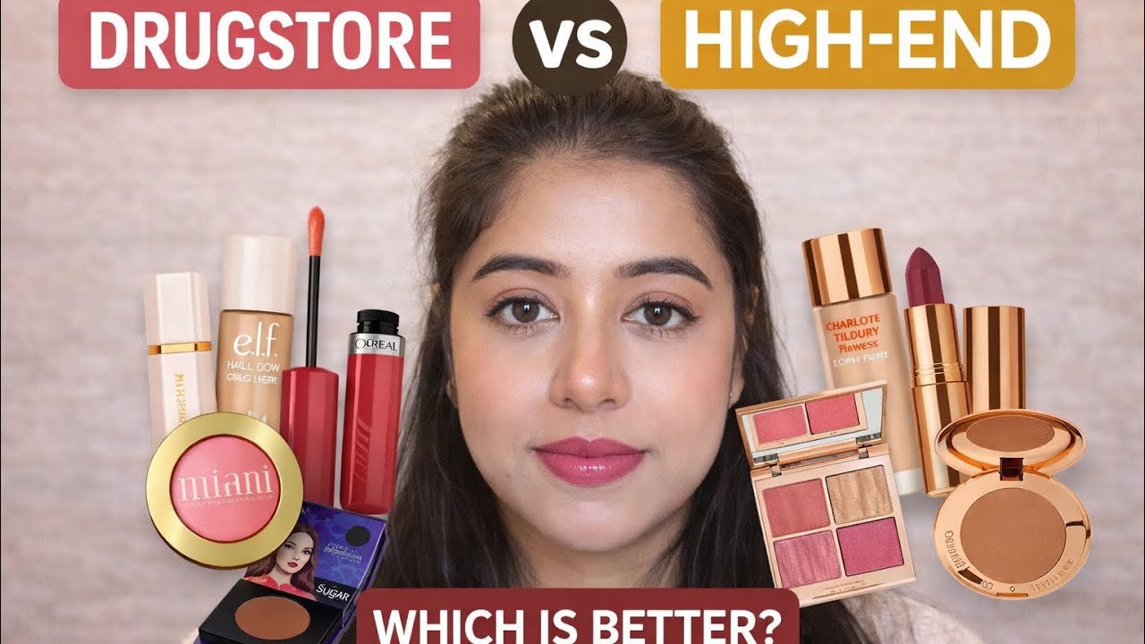 Drugstore vs High-End Makeup | Is Expensive Makeup Really Worth It?