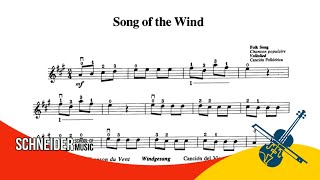 Video thumbnail of "03 - Song of The Wind | Suzuki Book 1 | Violin Sheet Music | Partitura para Violino"