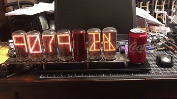 Bitcoin Price Ticker Test - Nixie B7971 x 7