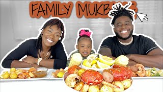 SEAFOOD BOIL MUKBANG WITH OUR HILARIOUS 2 YEAR OLD | TIGER PRAWNS + LOBSTER TAILS | NAVEEN &amp; SHENA