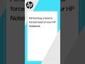 Performing a hard or forced reset on your HP notebook #shorts