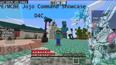 MCPE/MCBE Jojo Command Showcase - D4C