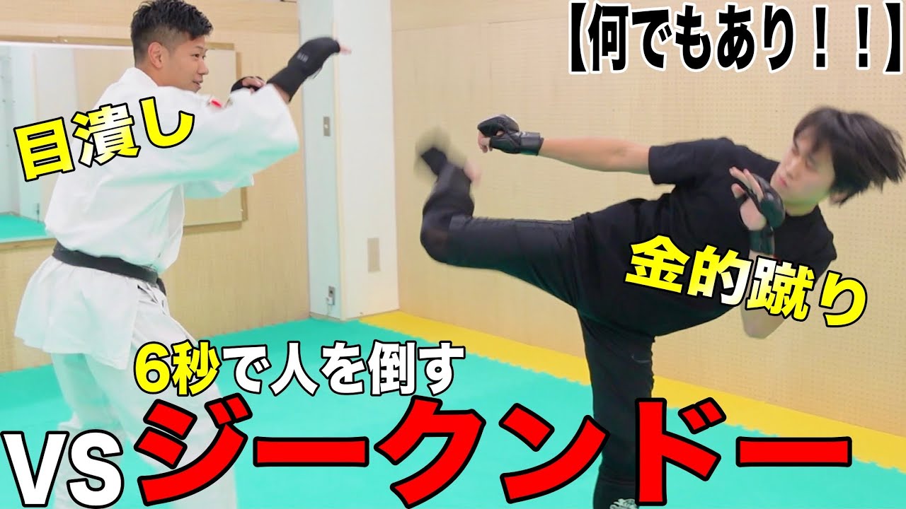 喧嘩ルールならどっちが強い！？【ジークンドーVS空手】 - YouTube