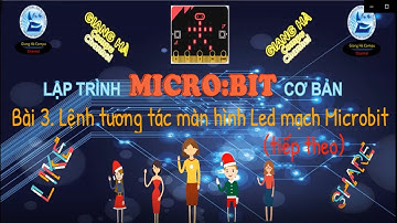 B3. Lệnh tương tác màn hình Led mạch Microbit (tiếp theo)