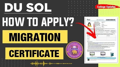 How To Apply For DU SOL Migration Certificate - Step by step | SOL Migration certificate