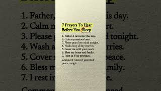 7 Prayers To Hear Before You Sleep #shorts #prayer #jesus