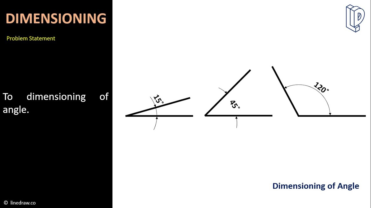Dimensioning of Angle II Engineering Drawing II इंजीनियरिंग ड्राइंग ...